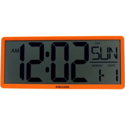 Karlsson wand/tafelklok retro lcd helder