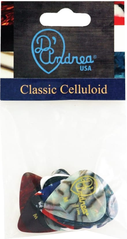 D'Andrea - Classic Celluloid - Plectrum - 0.71 mm - 12-pack