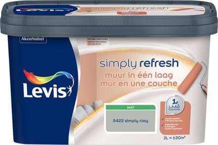 Levis - Simply Refresh Muur In Een Laag - Simply Clay - 2 L