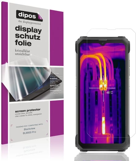 dipos – 4x Beschermfolie geschikt voor Blackview BL8800 Pro | Krasbestendige & heldere Screenprotector Ultra-Thin