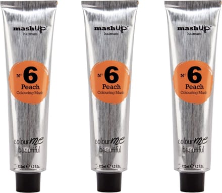 mashUp haircare N° 6 Peach Colouring Mask 125ml - 3 stuks
