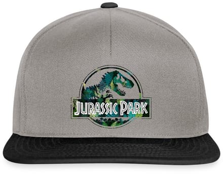 Jurassic Park Logo Met T-Rex Bladeren Ontwerp Snapback cap