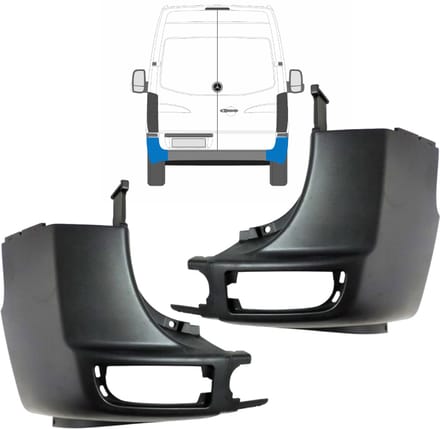 Achterbumper hoek voor Mercedes Sprinter 2006-2018 / Links + Rechts / Set