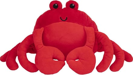 Nature Planet Pluche dieren knuffel Krab - rood - van 25 cm - krabben knuffels