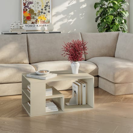 Salontafel Antaa 80x50x40 cm havermout [en.casa]