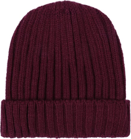 Warme, bordeauxrode wintermuts