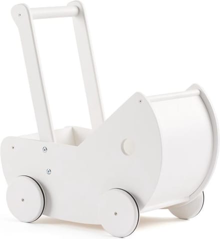 Poppenwagen met matrasje WIT | Kid's concept