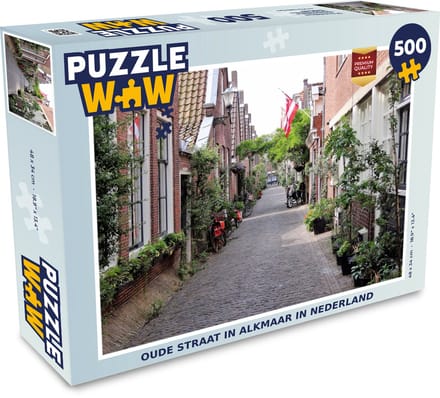 Puzzel Alkmaar - Nederland - Straat - Legpuzzel - Puzzel 500 stukjes
