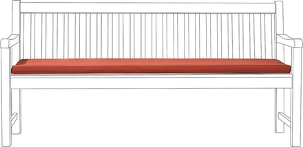 TOSCANA - Tuinbankkussen - Donkerrood - Polyester