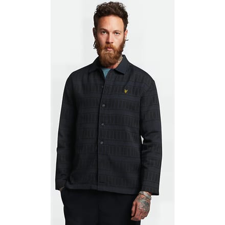 Lyle & Scott Grid Overshirt Dark Navy/jet Black Größe: XS | Leichte Jacken Outlet | Herren | Schwarz