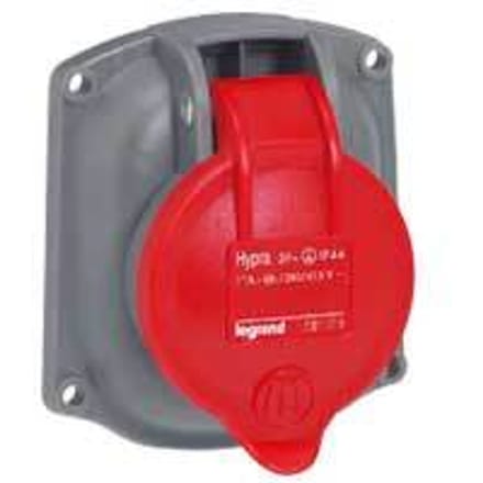 Hypra Inbuilt Socket 400V 16A 3P IP44 ML - 052183