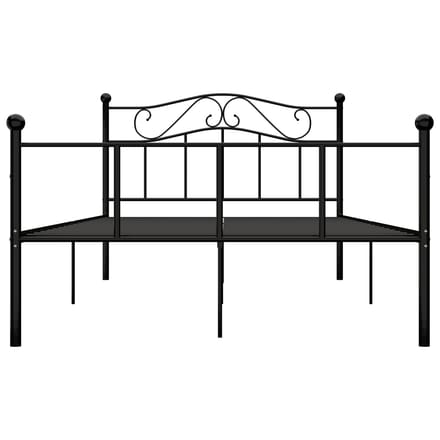 vidaXL - Bedframe - metaal - zwart - 120x200 - cm