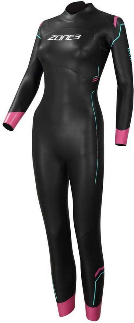 2023 Zone3 Dames Agile Swim Wetsuit - Black / Pink / Turqu XL