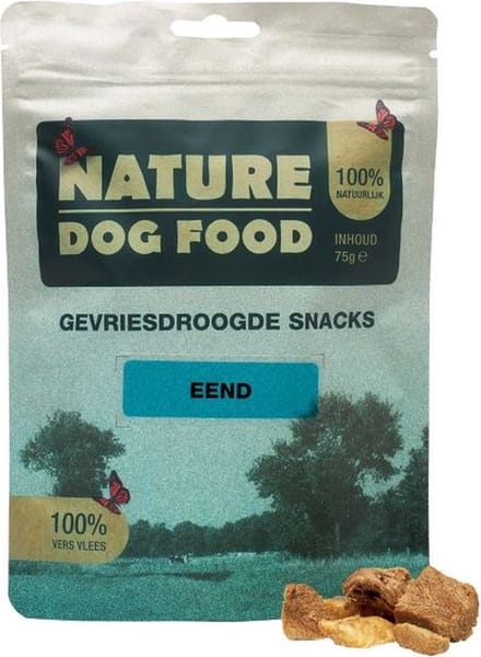 Nature dog food gevriesdroogde snacks eend