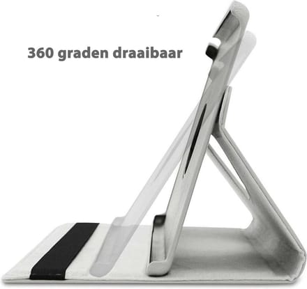 BixB 360° draaibare bookcase Samsung Galaxy Tab S6 Lite (2020 / 2022) Hoes – Wit
