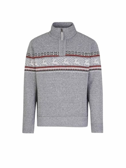 BJØRNSON Holger Scandinavisch Gebreide Pullover Heren - Teddy - Maat 6XL - Grijs