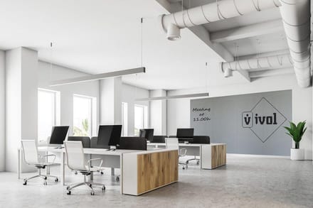 IVOL Complete whiteboardwand zonder rand (4 panelen) 200x400 cm - Grijs