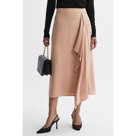 Reiss Ash Split Midi Skirt — Camel Taglia: 8 | Minigonne Outlet | Donna | Marrone