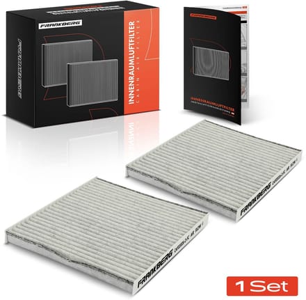 Frankberg 2x interieurfilter actieve kool voor Fiat 500 Panda 169 FORD