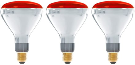 Technik Infrarood Warmtelamp R125 E27 - 150W - 1250lm 2700K - Half Rood Licht - 3 stuks