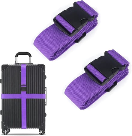 Trunk Strap Set, Luggage Strap, Suitcase Straps, Suitcase Straps, Personalized Identification, Adjustable, Non-Slip - ShopVlot