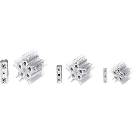 HellermannTyton 435-01407 SV1-SNCU-CL Verbindingsblok Flexibel: - Massief: 1.5-6 mm² Aantal polen: 5 1 stuk(s) Transparant
