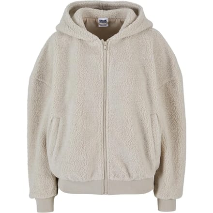 Urban Classics - Oversized Sherpa Vest met capuchon - S - Beige