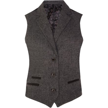 Womens Tweed jaren 1920 visgraat grijs vest