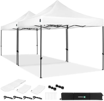 Partytent Set - Evenementen Afdak - Buiten Feesten - Waterdicht UV Bescherming - 6x3 Meter - Wit