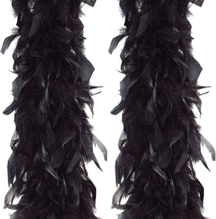 Boa kerstslinger - zwart - 180 cm - kerstboomversiering - kerstslingers