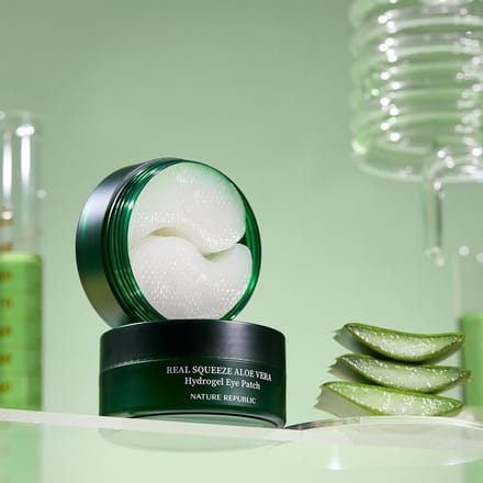 NATURE REPUBLIC Real Squeeze Aloë Vera Hydrogel Oogpatch (60 st) white