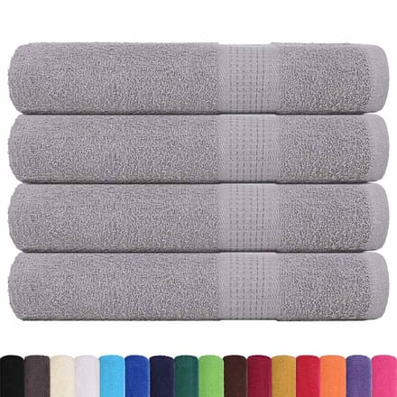 vidaXL - Saunahanddoeken - FROGN - 4 - st - 80x200 - cm - 360 - g/m² - grijs