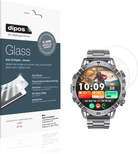 dipos – 2x Matte Pantserfolie geschikt voor LIGE EF18 | 9H Screenprotector