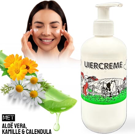 Huizing Products Uiercrème Pompfles – 250 ml – Aloë Vera, Calendula & Kamille (geparfumeerd)