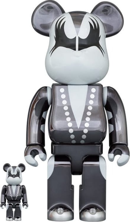 400% & 100% Bearbrick set - KISS Demon (Chrome ed.)
