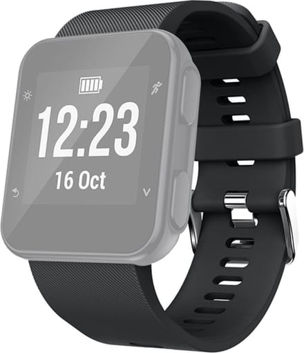 Siliconen bandje - geschikt voor Garmin Forerunner 30 / 35 - zwart