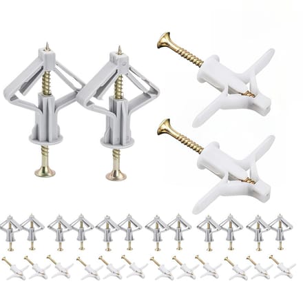 Dailygoods- Gipsplaatpluggen 100 Stuks - Vlinder-/Vliegtuig