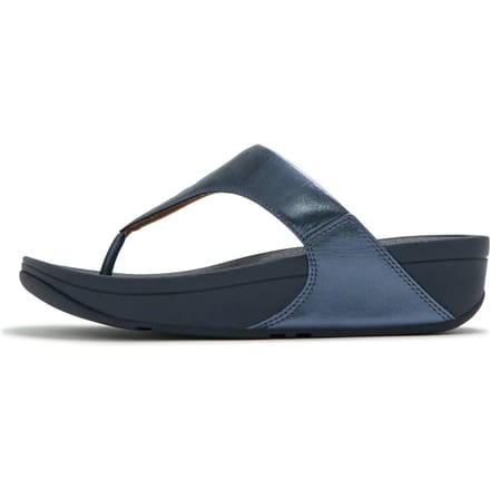 FitFlop Lulu Leather Toepost Dames Slippers - Metallic Blauw