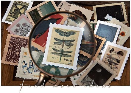 Postzegelstickers - Insecten - 46 stuks - Stickers in postzegelvorm