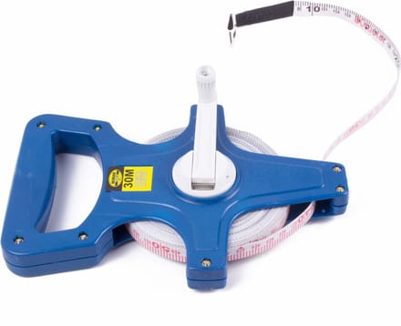 Benson Landmeter - 30 meter - blauw - meetlint op haspel