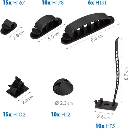 LogiLink Kabelorganisatieset 128-delig in box