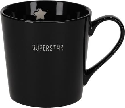 JENS Living - Shiny Mok - Zwart - SUPERSTAR - 370 ml
