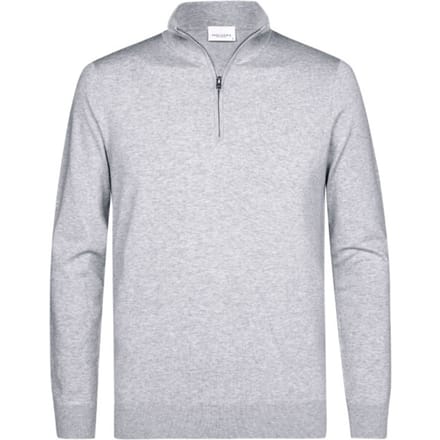 Profuomo Half Zip Pullover Luxury Grijs - Maat L - Heren - Pullovers