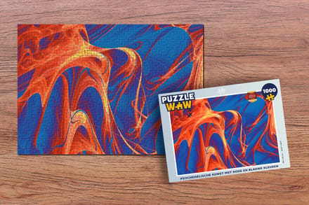 Puzzel Kunst - Golven - Kleur - Psychedelisch - Legpuzzel - Puzzel 1000 stukjes volwassenen