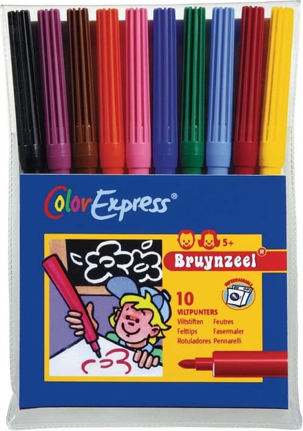 Bruynzeel - Viltstiften 10 kleuren - Assorti set