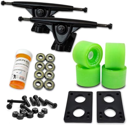 Longboard Skateboard Set: 71mm Wielen, 180mm Trucks en Complete Hardware