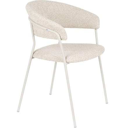 Housecraft Living Zeri Eetkamerstoelen Armleuning Off-white/ Zwart - Set van 2