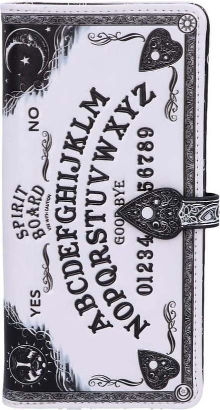 Nemesis Now Portemonnee White Spirit Board - Ouija Board Portemonnee - Wit - Groot Formaat - 18.5cm x 9.5cm x 2.5cm