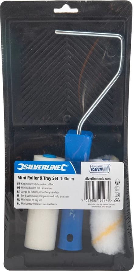 Silverline Mini roller en tray set 100 mm