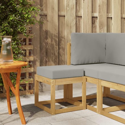 vidaXL - Buitenstoel - Bank - Massief - Acacia - Hout - Wit